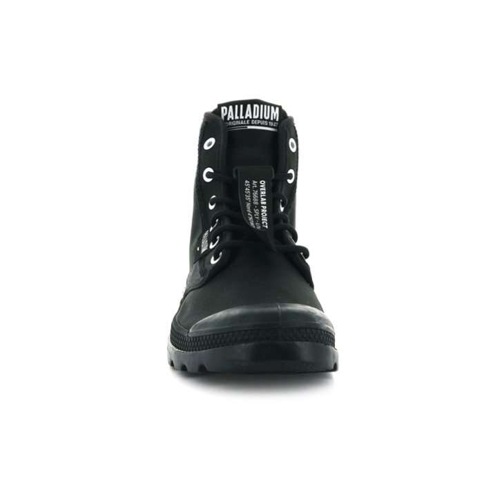 Palladium Pampa Lite Overlab Women's Boots Black | UK Q374-UTM